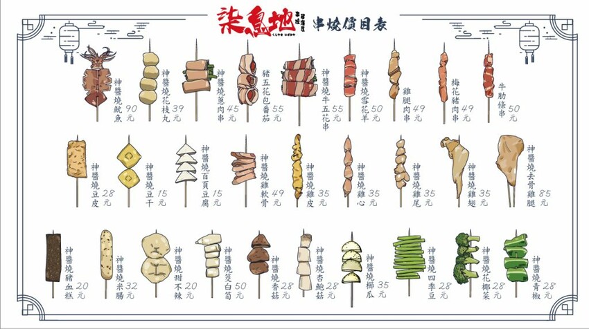 柒息地串燒居酒屋 ｜台中逢甲人氣銅板價串燒店，每串最低15元加碼泡菜免費續! - 肉依小姐吃什麼