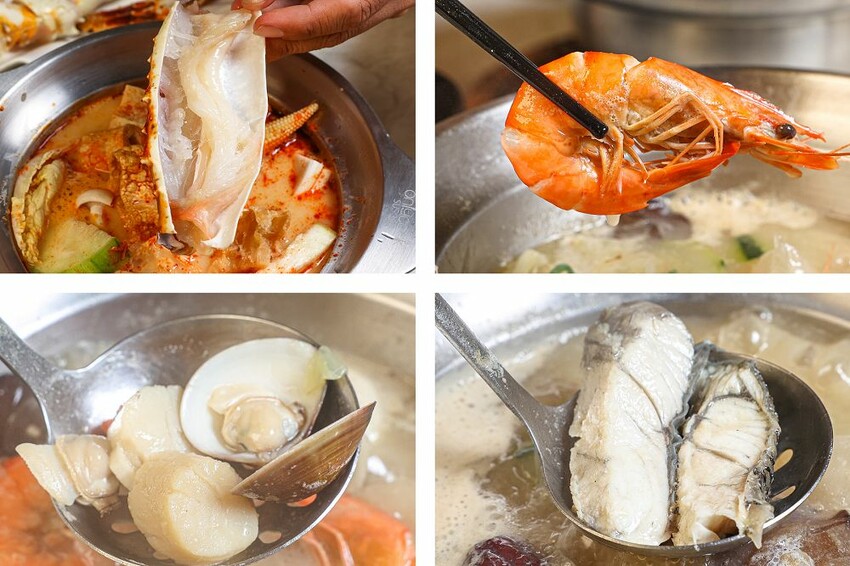 超推胡椒豬肚湯底吃過回不去！45種以上蔬菜自助吧，竟然有豬肚,牛百葉,鴨腸,魷魚,麻辣鴨血豆腐無限任吃。鍋食主艺