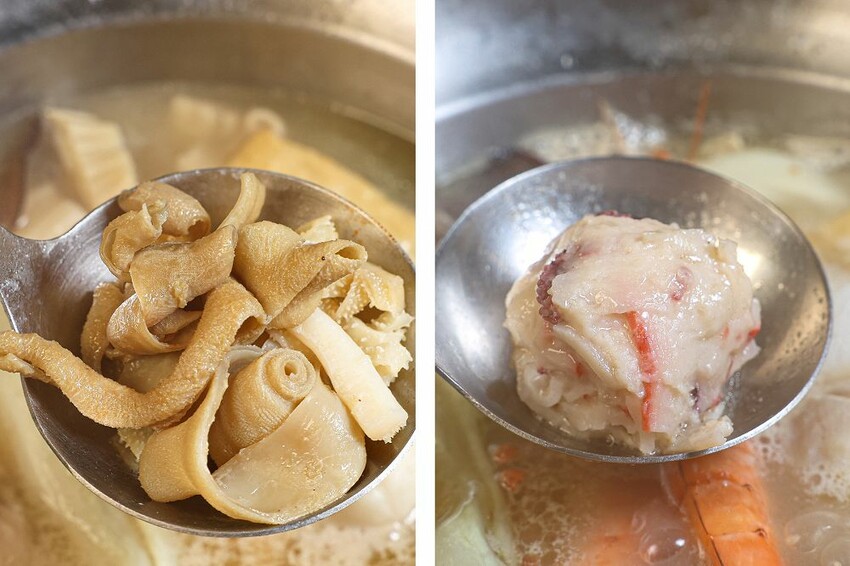 超推胡椒豬肚湯底吃過回不去！45種以上蔬菜自助吧，竟然有豬肚,牛百葉,鴨腸,魷魚,麻辣鴨血豆腐無限任吃。鍋食主艺