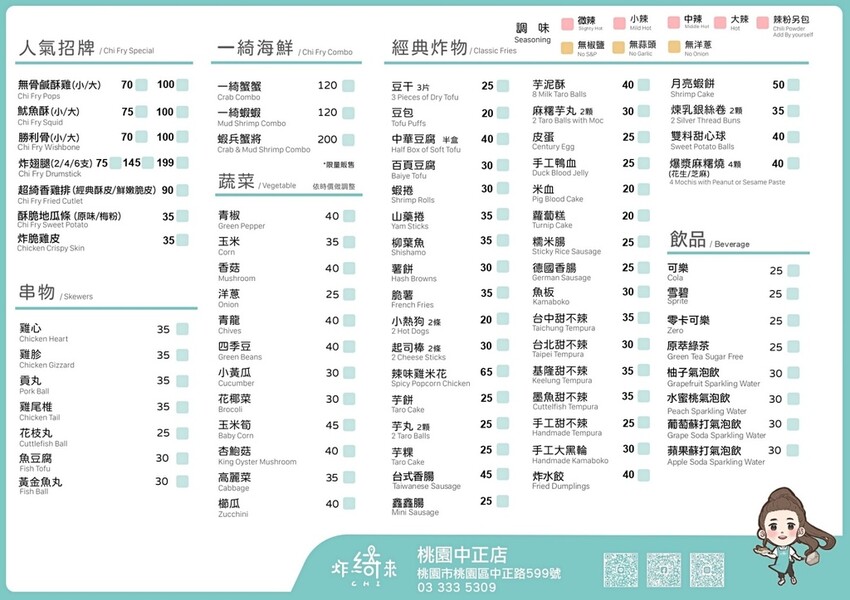 桃園美食｜炸綺來鹹酥雞桃園中正店～藝人張文綺創立的鹹酥雞從台