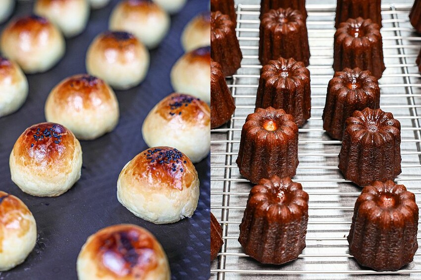 藏在田中第二市場,內行人都吃這家!一週營業五天,必買蛋黃酥、可麗露需,想吃建議預訂,避免太晚去完售,橙義製研所