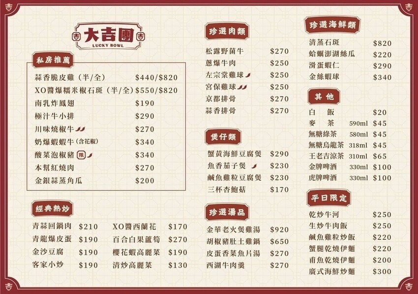 台北市信義區[信義區美食] 大吉團 Lucky Bowl 精緻熱炒 大排檔 #信義區吉祥道百貨餐廳 @蛋寶趴趴go