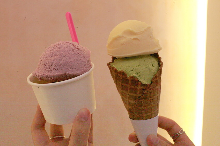 高雄市左營區吃。高雄美食|左營區。「愛絲葵義式冰淇淋 icy queen」新店報報!!!!!超佛心一大球義式手工冰淇淋只要60元