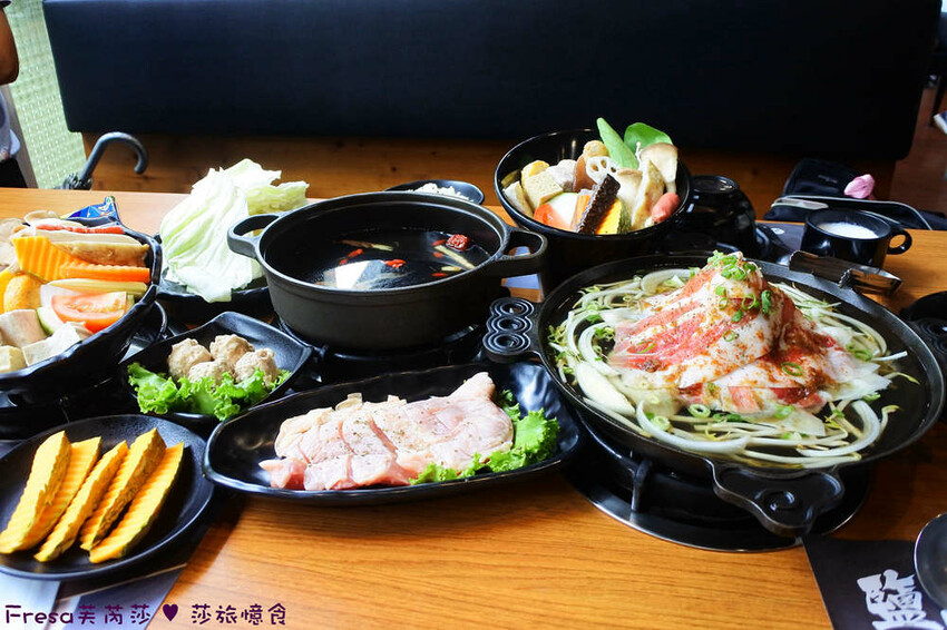 嘉義火鍋推薦「小旬湯」燒酒點火秀 日式銅盤烤肉，假日人氣爆棚。