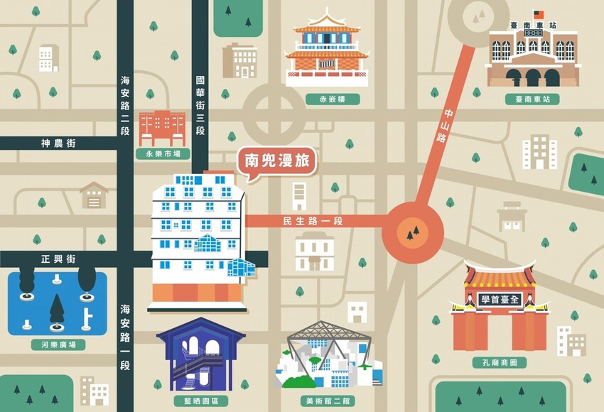 台南住宿推薦|南兜漫旅Voyager Hotel 國華商圈2 台南住宿推薦|南兜漫旅Voyager Hotel 國華商圈2