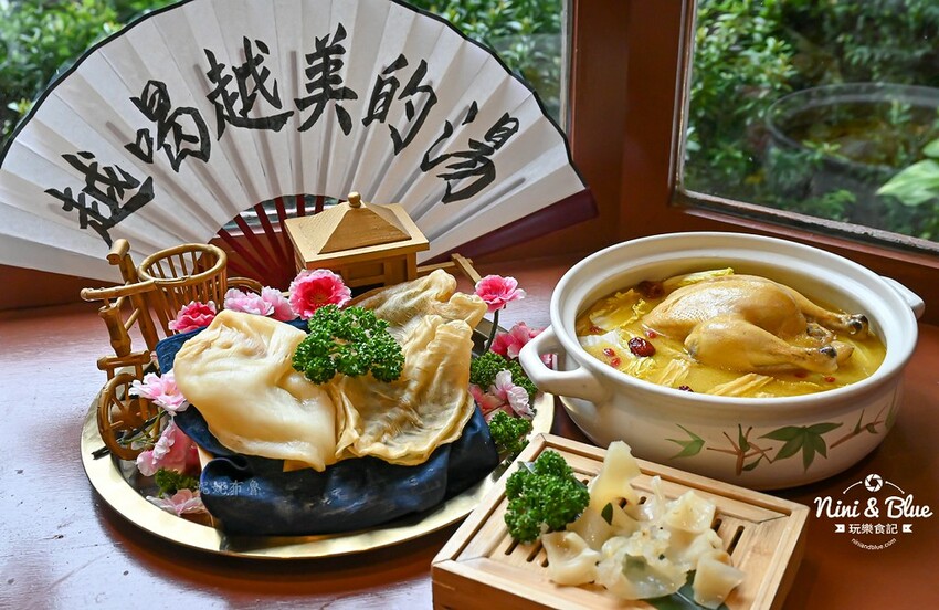 台中老宅餐廳,上萬元花膠入鍋的雞湯濃厚黏唇,有包廂、寵物友善