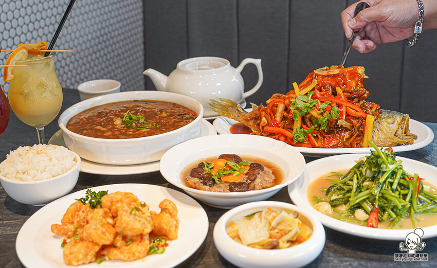 高雄夢時代首間 白玉樓 台菜定食、經典懷舊台菜美食 X 傳承第四代的台菜料理、高雄台菜 - 跟著尼力吃喝玩樂&親子生活