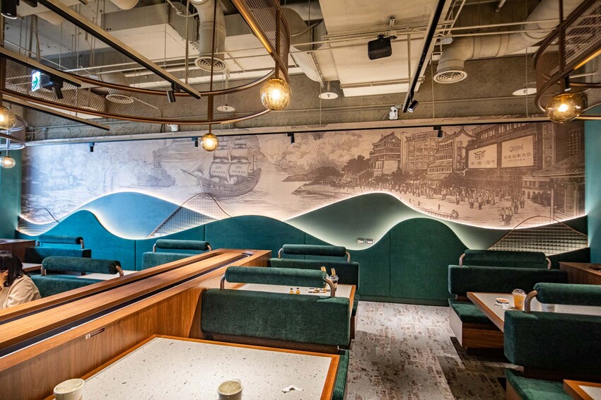 【石本石本女臣】信義區新開幕中式料理,軌道送餐炫酷體。