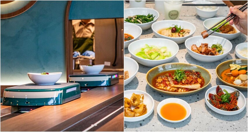 【石本石本女臣】信義區新開幕中式料理,軌道送餐炫酷體。