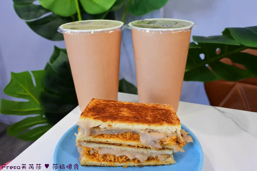 台南市善化區台南早午餐【玏食早午餐】九點開賣！爌肉飯＋豬腳飯一早吃飽飽.推薦８盎司漢堡排堡、芋泥肉鬆焦糖吐司│善化