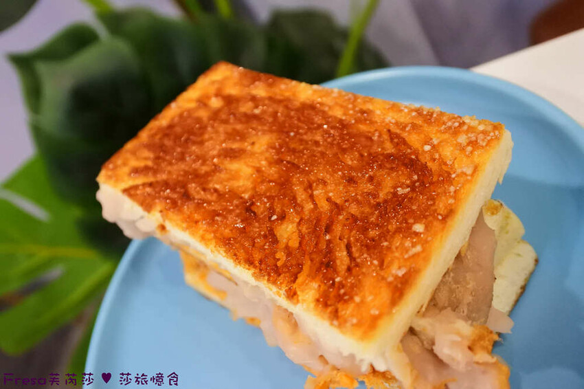 台南市善化區台南早午餐【玏食早午餐】九點開賣！爌肉飯＋豬腳飯一早吃飽飽.推薦８盎司漢堡排堡、芋泥肉鬆焦糖吐司│善化