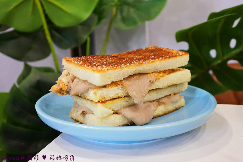 台南市善化區台南早午餐【玏食早午餐】九點開賣！爌肉飯＋豬腳飯一早吃飽飽.推薦８盎司漢堡排堡、芋泥肉鬆焦糖吐司│善化