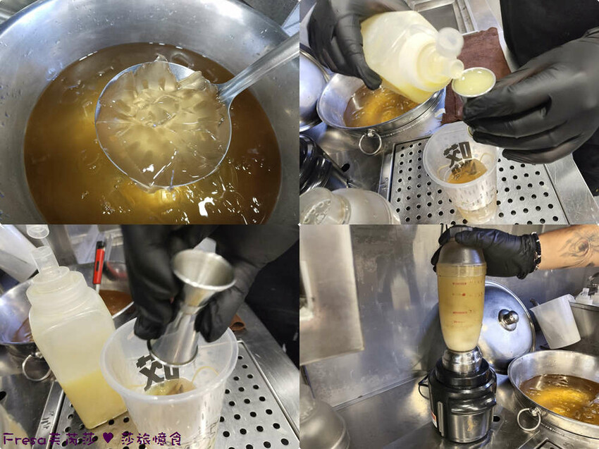 高雄市三民區高雄飲品【Ai-Yo哎呦愛玉】漂浮巨狗凍大升級！萌Ｑ愛玉＋檸檬爽勁！開心果奶蓋好喝濃郁│吉林街夜市│三民美食