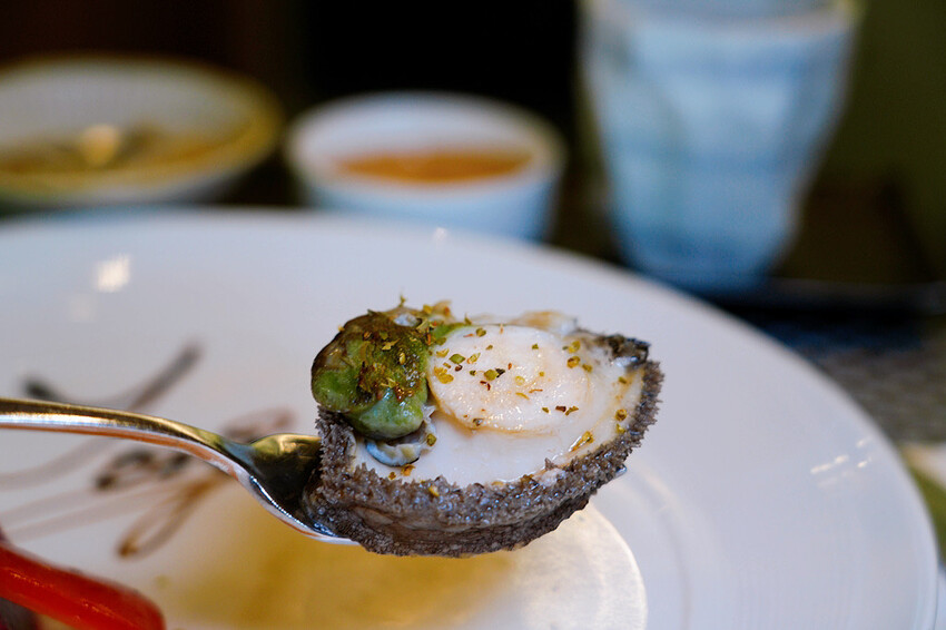 士林鐵板燒「潼鐵板燒至善店」，台北森林系鐵板燒，A5和牛搭配