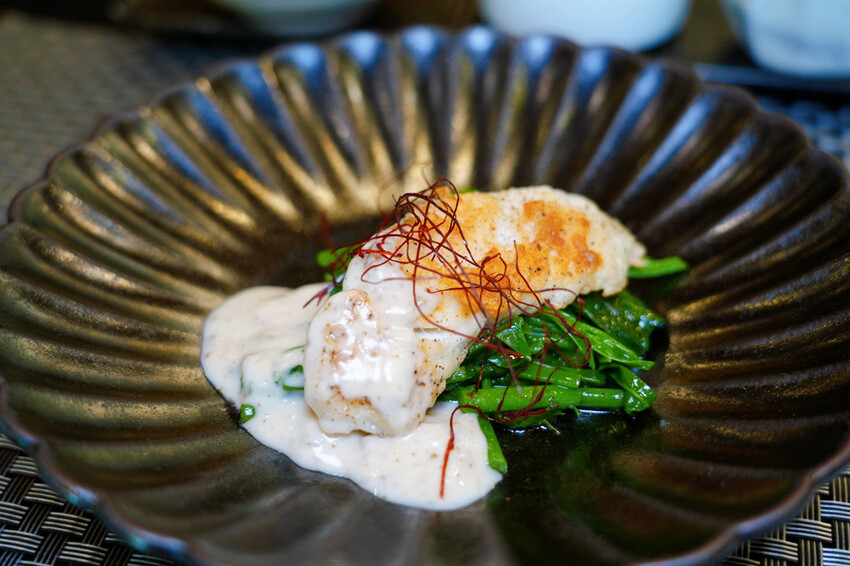 士林鐵板燒「潼鐵板燒至善店」，台北森林系鐵板燒，A5和牛搭配