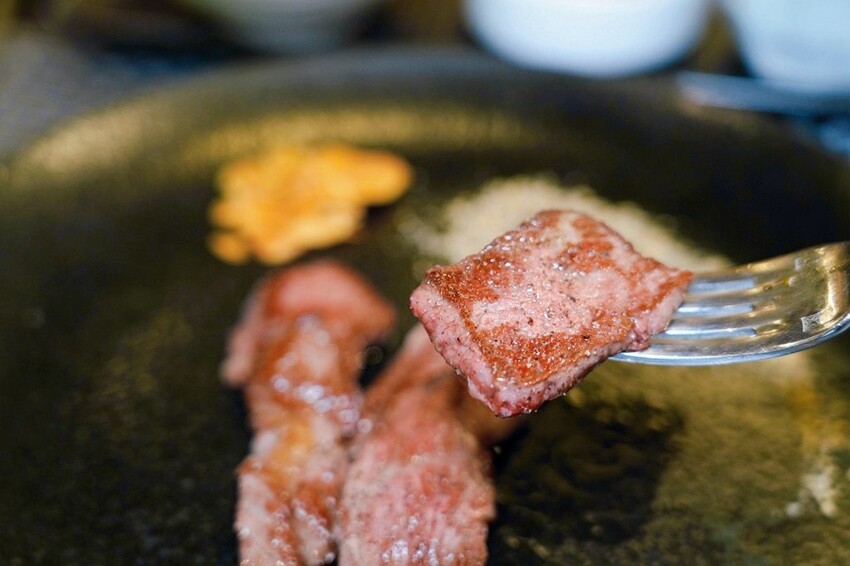 士林鐵板燒「潼鐵板燒至善店」，台北森林系鐵板燒，A5和牛搭配