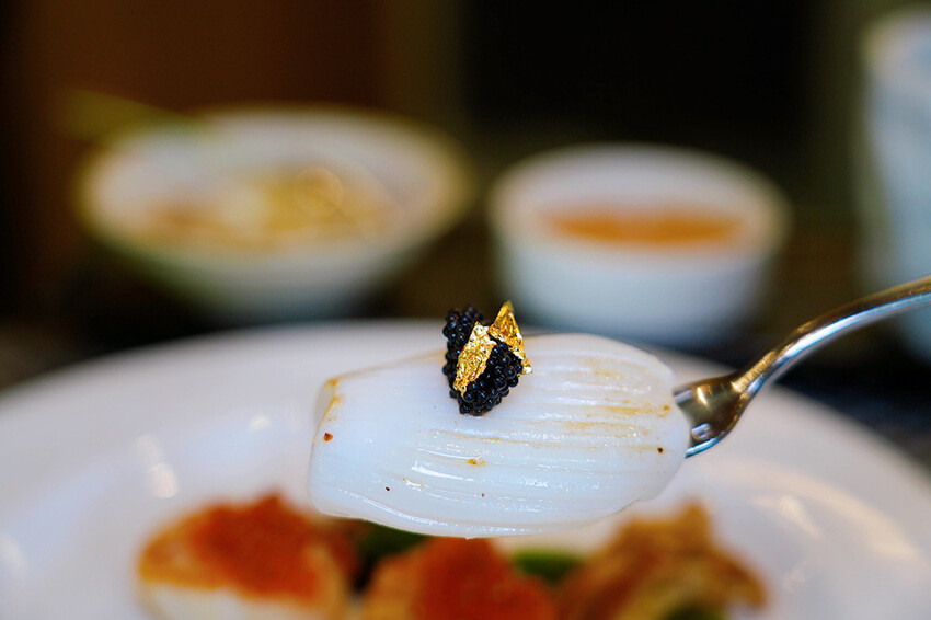 士林鐵板燒「潼鐵板燒至善店」，台北森林系鐵板燒，A5和牛搭配