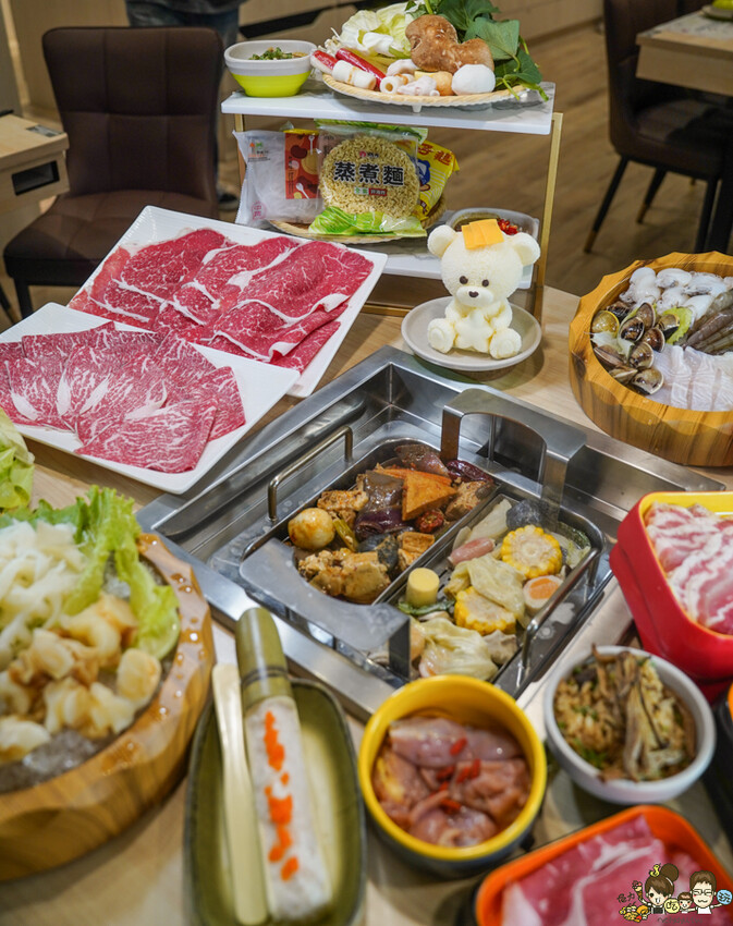 台南首間 星野肉肉鍋 安平府前店 街邊店,和牛吃到飽、超過50種鍋物料無限放、超萌星野熊、升降鴛鴦鍋 - 跟著尼力吃喝玩樂&親子生活