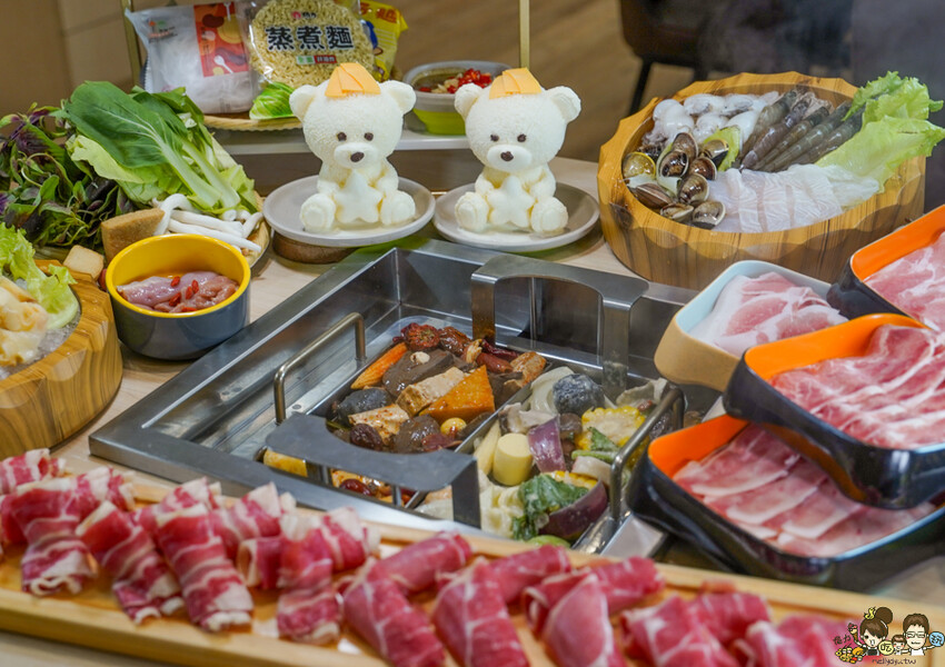 台南首間 星野肉肉鍋 安平府前店 街邊店,和牛吃到飽、超過50種鍋物料無限放、超萌星野熊、升降鴛鴦鍋 - 跟著尼力吃喝玩樂&親子生活