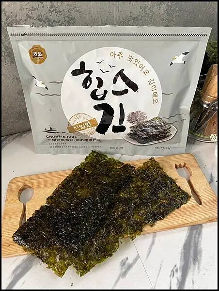 雋品HiBs韓式海苔多口味涮嘴推薦，A級紫菜打造酥脆。