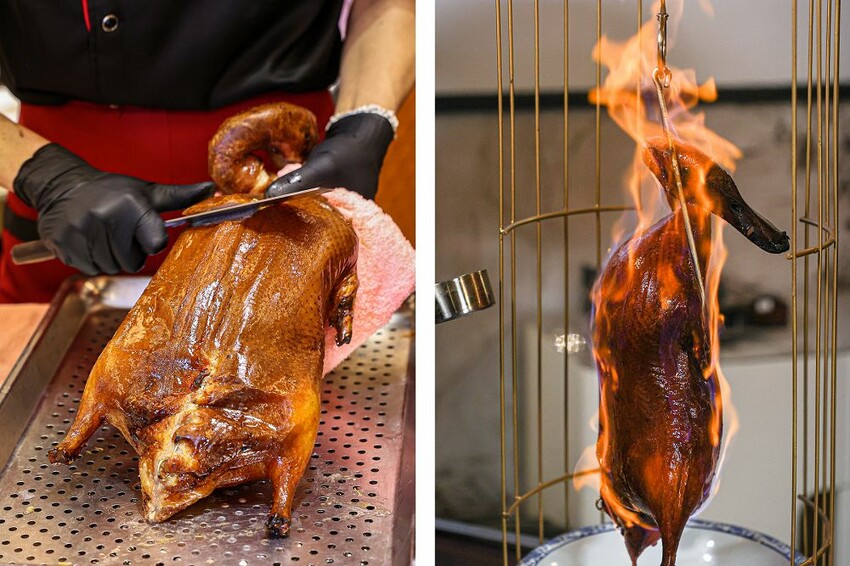 彰化最新火烤櫻桃鴨四吃+桌邊秀，想吃要預訂，直接去會撲空！現撈活體海鮮，帝王蟹、龍蝦通通有，尋鮮坊