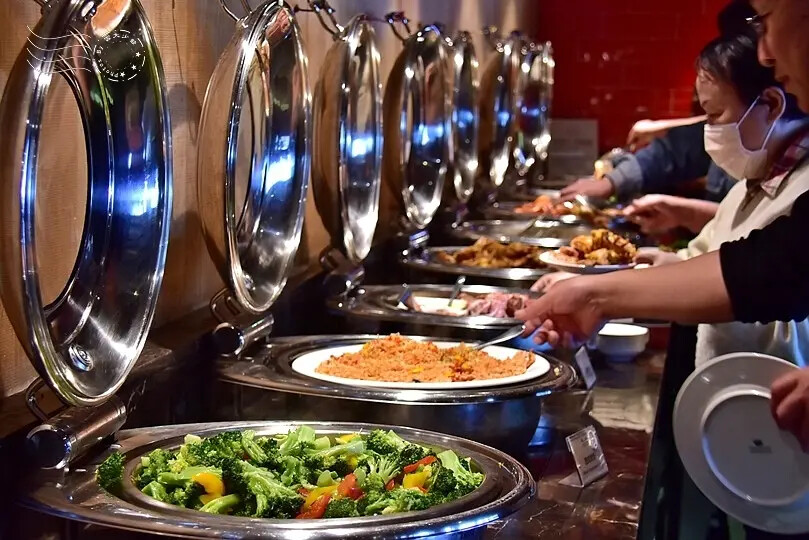 薆悅酒店:熱食區