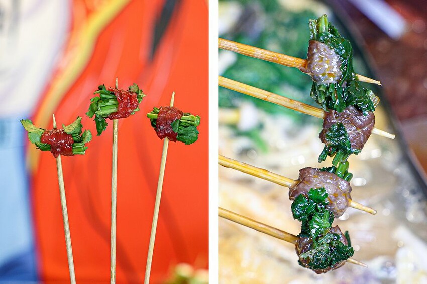 彰新路這家串串只要12元! 川味牛油麻辣湯底香麻帶勁、特製溫體牛、白飯飲料無限供應。蜀都串串火鍋彰化店