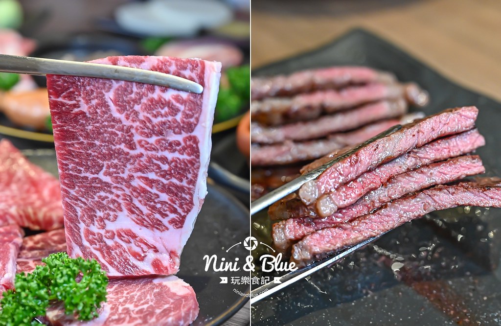 軌道車送餐的燒肉吃到飽，厚切牛排、小豬燒、生食級干貝吃到爽