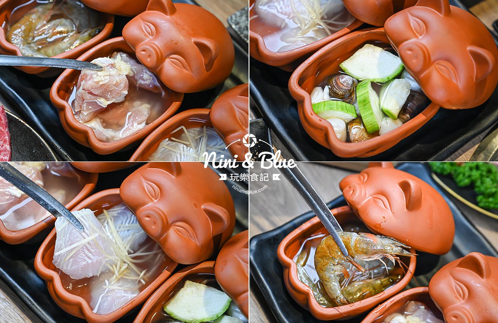 軌道車送餐的燒肉吃到飽，厚切牛排、小豬燒、生食級干貝吃到爽