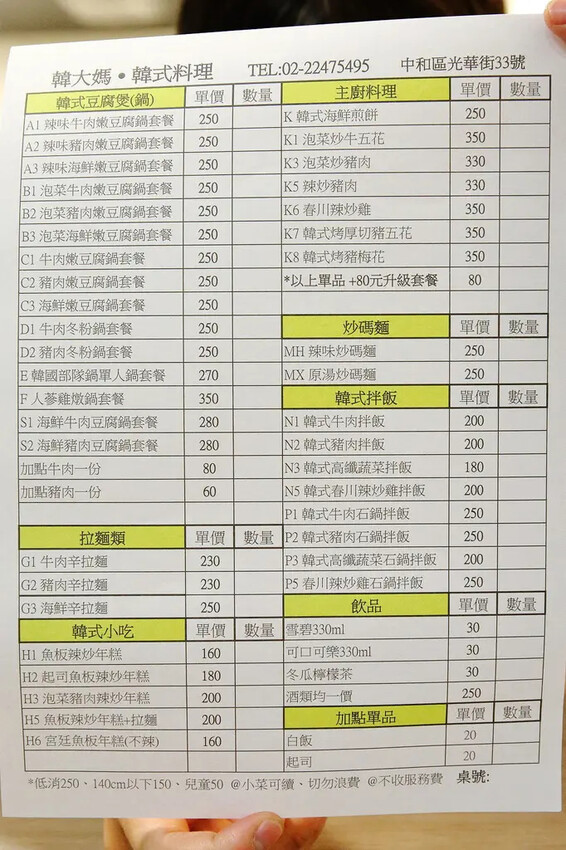 韓大媽韓式料理。中和新開幕道地韓式料理，平價高CP值餐廳，多