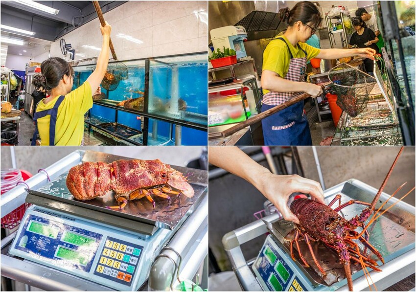 明發料理坊：龜吼漁港新鮮萬里蟹，七道菜2800元有找。