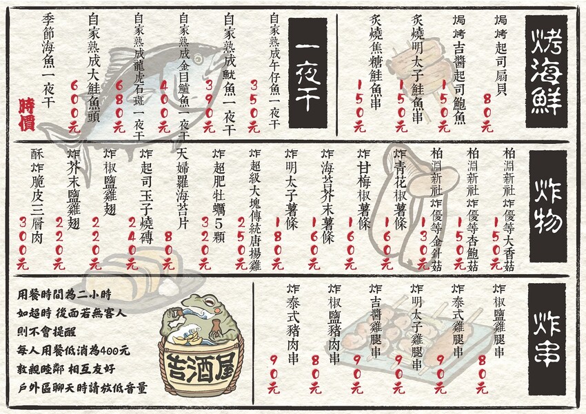 【台中北屯】吉酒屋，居酒屋推薦：奶油啤酒、特色串炸，深夜聚餐首選 (含交通停車資訊) – 阿君的玩食天堂