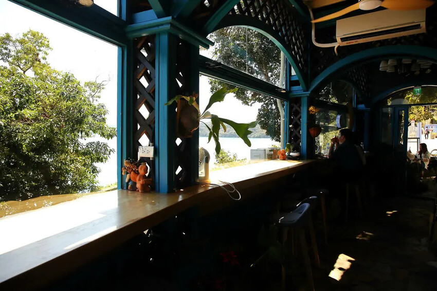 日月潭景觀餐廳推薦，眺Tiao，水社碼頭咖啡廳，270度湖景