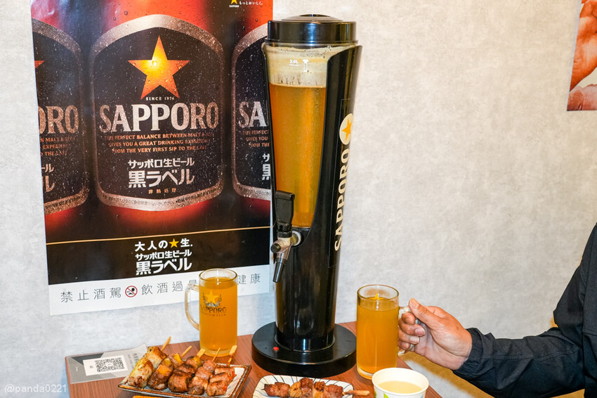 桃園｜和也串燒專門(桃園中正店)．多元水果口味串燒，浮誇啤酒柱聚餐必選！