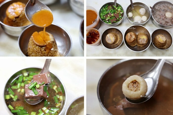 三重國小站美食!雙囍號麵線爆料三寶,麻辣臭豆腐鴨血必吃。