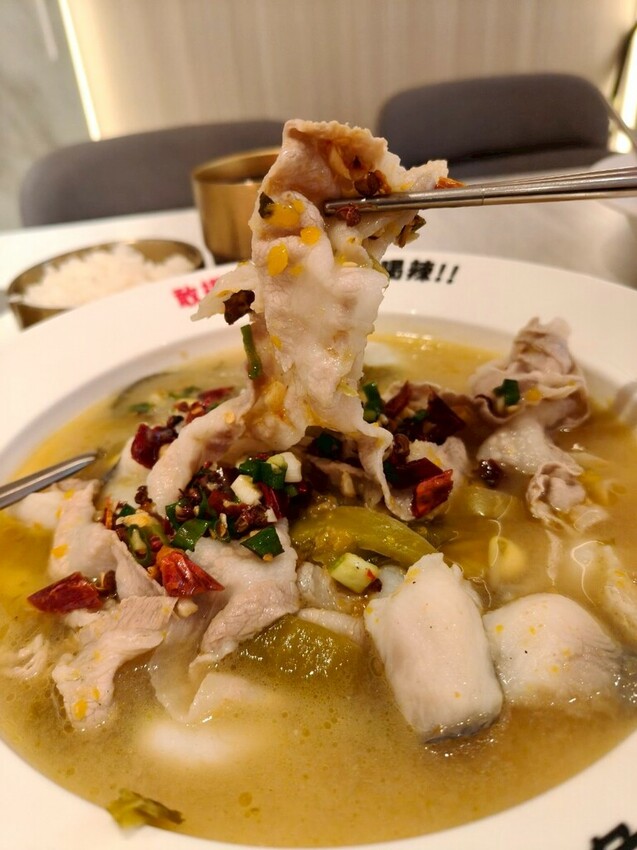 台北京站美食推薦-好想摸魚台北京站店-大口吃酸菜魚感受那清新