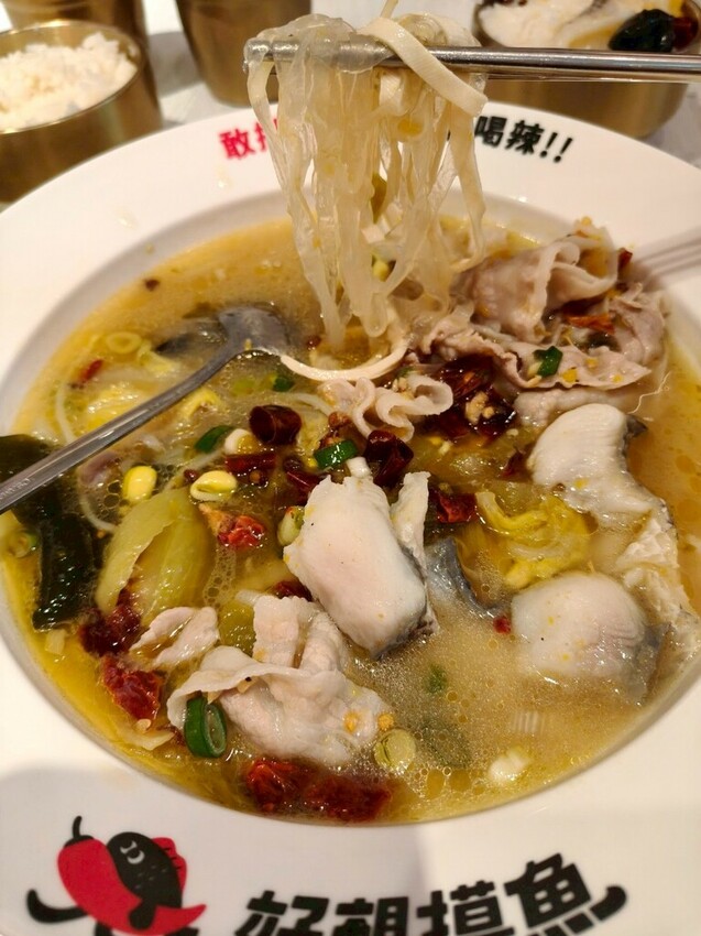 台北京站美食推薦-好想摸魚台北京站店-大口吃酸菜魚感受那清新