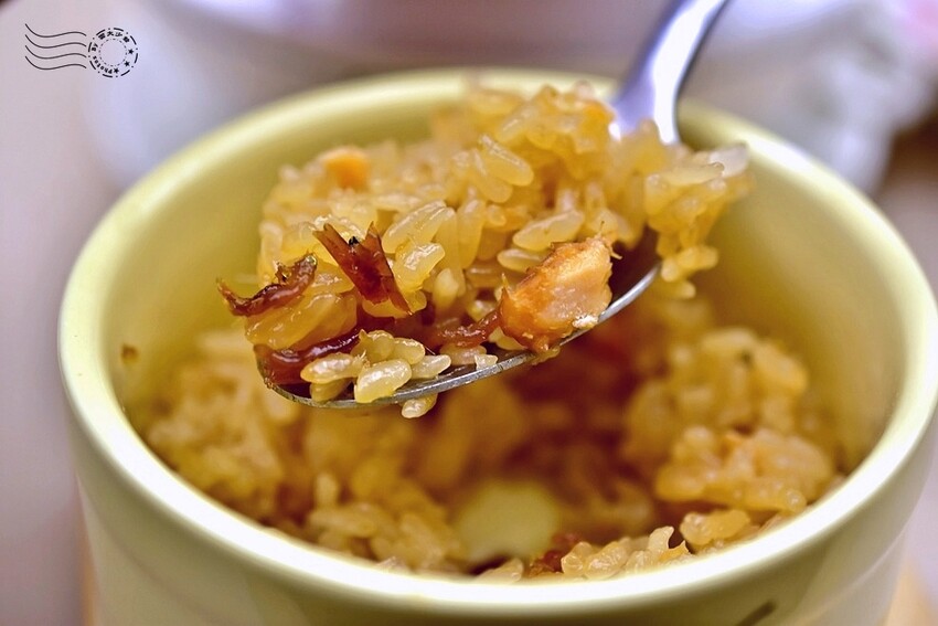 菊花廳:鮭魚蒸飯