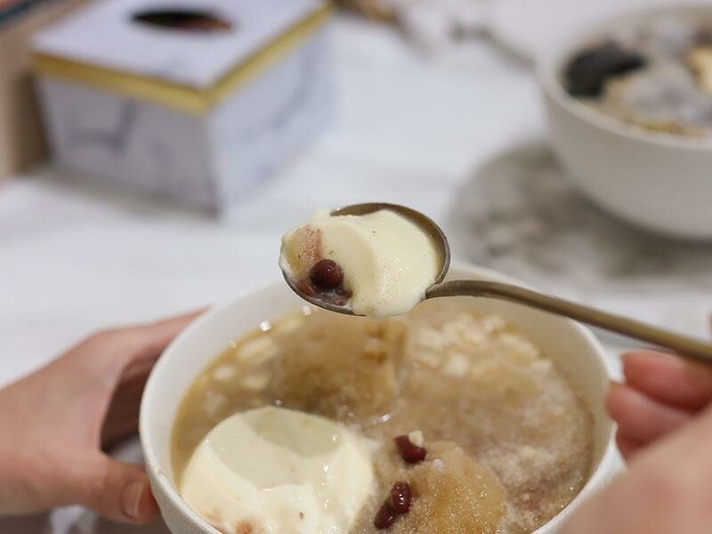 新竹竹北下午茶飴棠豆花！鮮奶凍加泰奶冰沙必吃，古早味甜品豆花控必吃。