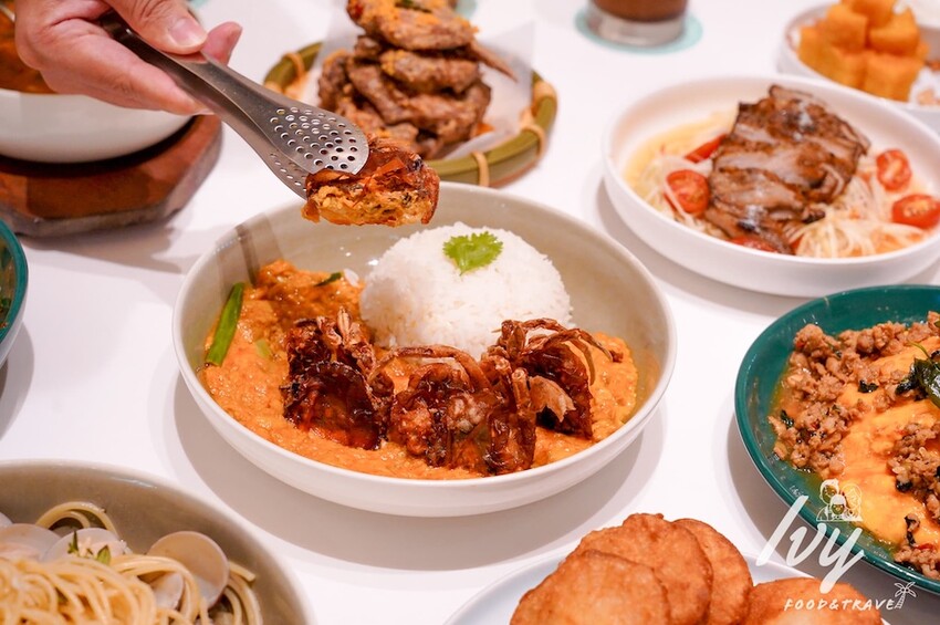 Lady nara|台中三井outlet美食推薦,全新菜單上線,創意的新泰式料理,就連辣度都能調整,必點打拋豬、泰式河粉、冬蔭湯、舒芙蕾!! - 艾薇覓食趣