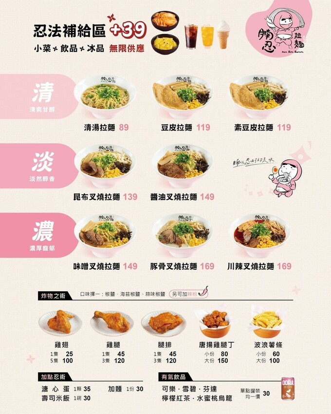 89元銅板價大胃王天堂!台中腩忍拉麵插旗愛買復興店 自助吧無