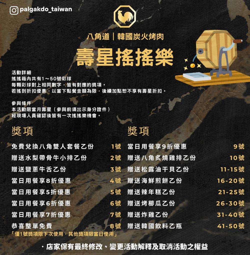 韓國人氣燒肉插旗台中,當月壽星搖獎有機會整桌免單!