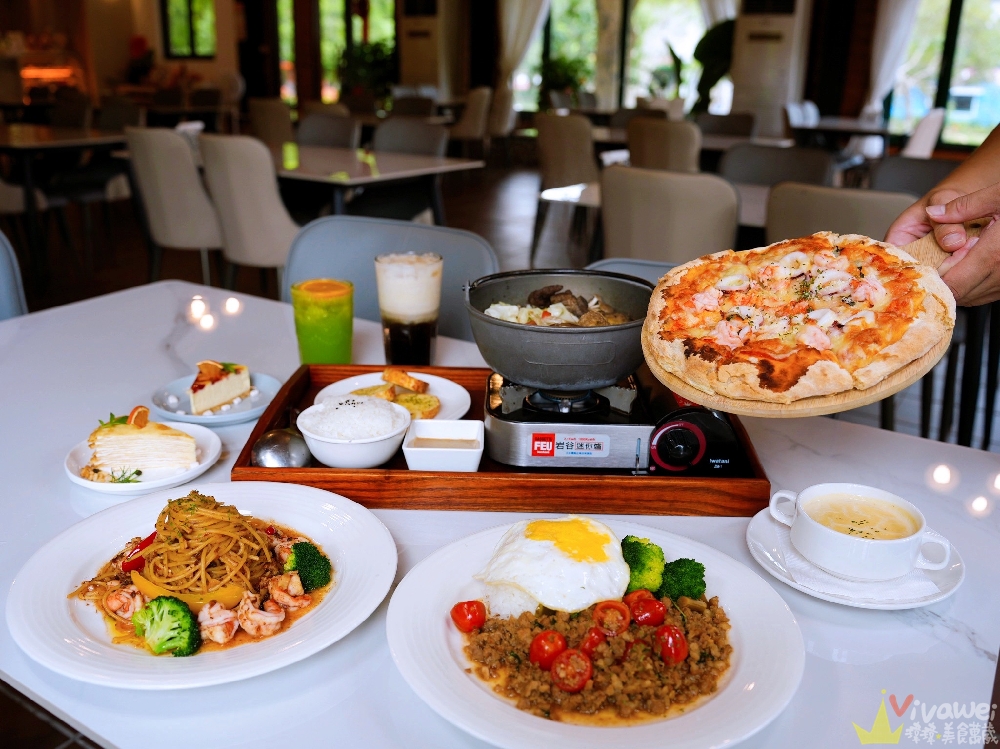 【光之彩庭園餐廳】新開幕!附設免費停車位!用餐環境舒適~有義大利麵,火鍋,披薩,下午茶!