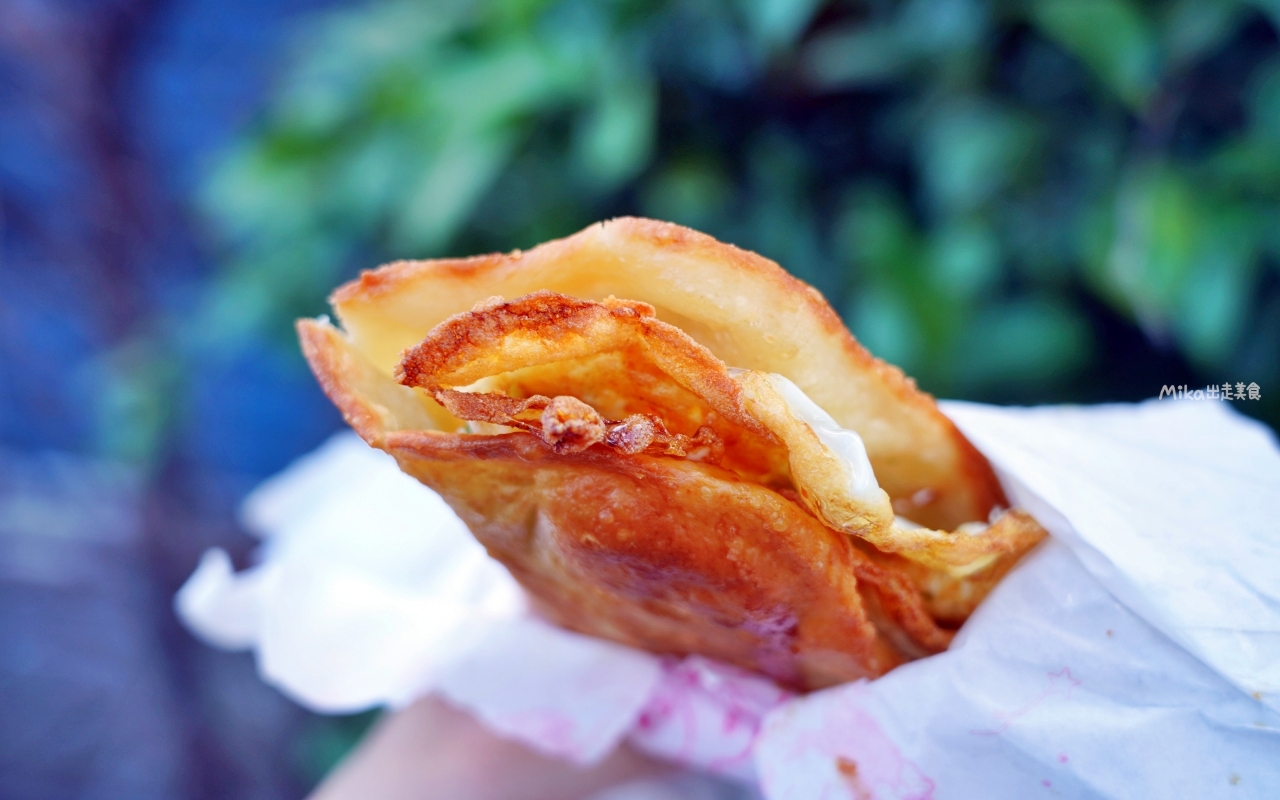宜蘭三星胖媽炸蛋蔥油餅！超脆皮似餅乾，蔥多雙蛋無敵～