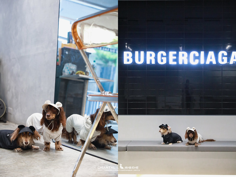 民生社區漢堡店！黑灰系Burgerciaga 漢堡世家，寵物友善毛孩可落地入座。