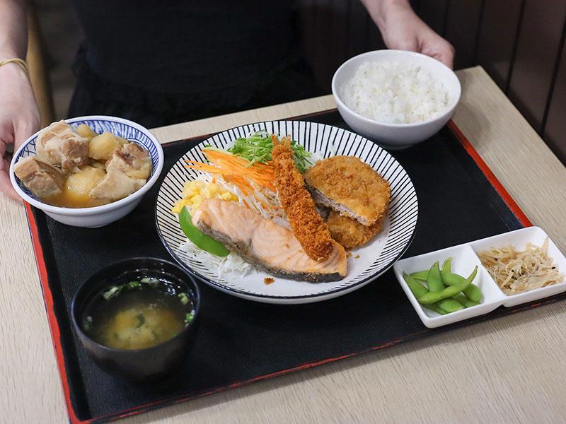 竹北日式定食推薦！ 新竹浪漫食堂搬家道地日本家庭料理，炸蝦蕎麥麵必吃。