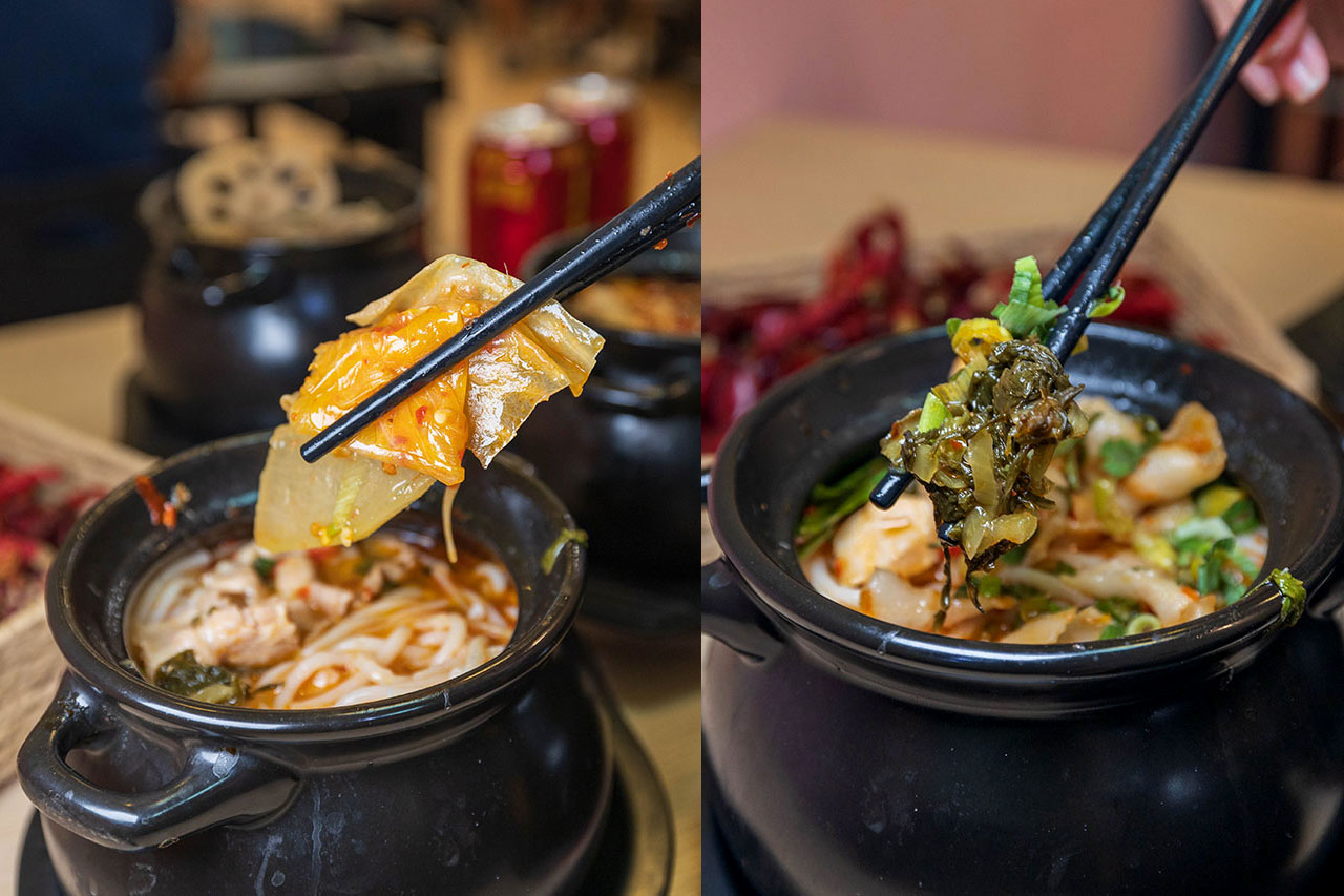 川麵道北平店｜台中正宗四川味罐罐米線，7種特調湯頭獨特泡椒辛香料陶罐燉煮砂鍋，一吃上癮的台中北屯美食推薦