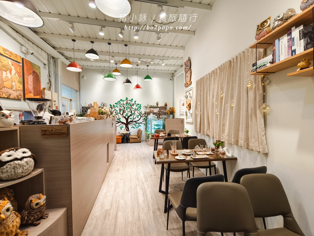 高雄岡山Wowの店貓頭鷹咖啡廳!必吃招牌法式緞帶可頌,北歐風情優雅午茶體驗。