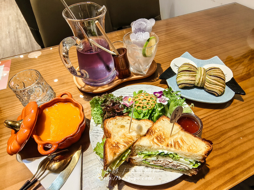 高雄岡山Wowの店貓頭鷹咖啡廳!必吃招牌法式緞帶可頌,北歐風情優雅午茶體驗。