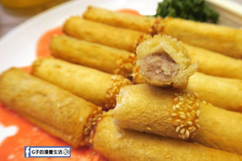彭園台北館.婚宴試菜.喜宴菜色-香酥芋泥捲